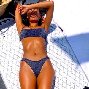 Triangl Mica Riverside Sparkle Bikini and Bag